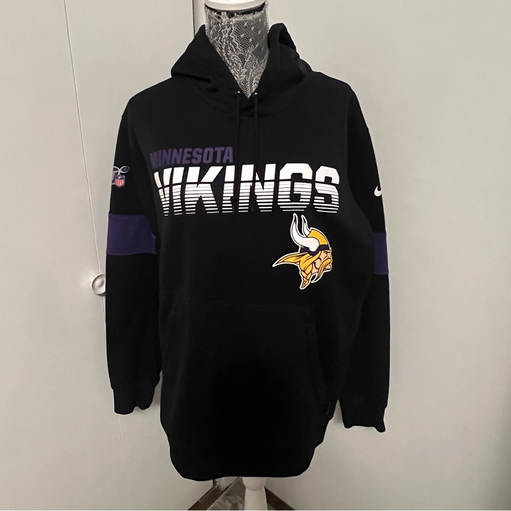 Nike Black Minnesota Vikings Hoodie with Purple Accents